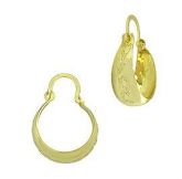 Brinco de argola pequeno folheado a ouro